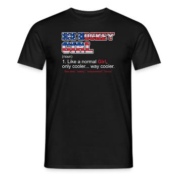 Eishockey Girl Hockey Damen - Männer T-Shirt - Schwarz - Vorne - AI Model Male 178 light (178cm)