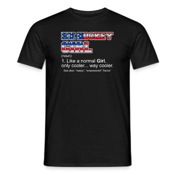 Eishockey Girl Hockey Damen - Männer T-Shirt - Schwarz - Vorne - AI Model Male 178 light (178cm)