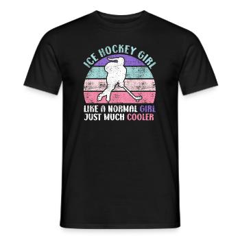 Ice Hockey Girl Eishockey - Männer T-Shirt - Schwarz - Vorne - AI Model Male 178 light (178cm)