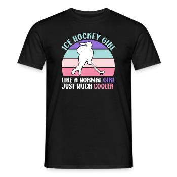 Ice Hockey Girl Eishockey - Männer T-Shirt - Schwarz - Vorne - AI Model Male 178 light (178cm)