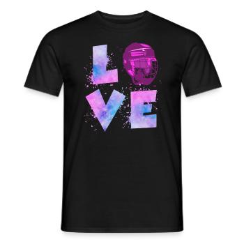 Ice Hockey Love Ice Hockey Women - Men's T-Shirt - black - Front - AI Model Male 178 light (178cm)