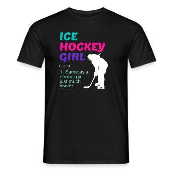 Ice Hockey Girl Damen Eishockey - Männer T-Shirt - Schwarz - Vorne - AI Model Male 178 light (178cm)