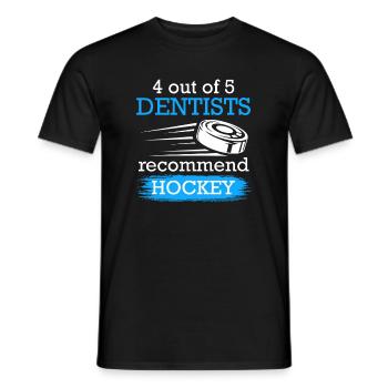 4 von 5 Zahnärzten empfehlen Hockey - Männer T-Shirt - Schwarz - Vorne - AI Model Male 178 light (178cm)