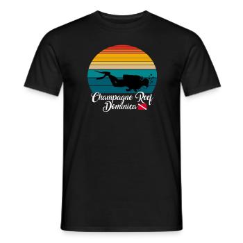 Reef Dominica Diving - Männer T-Shirt - Schwarz - Vorne - AI Model Male 178 light (178cm)