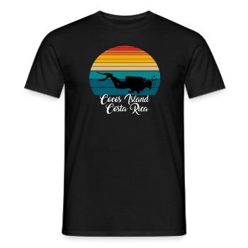 Cocos Island Costa Rica Plongée - T-shirt homme - noir - Devant - AI Model Male 178 light (178cm)