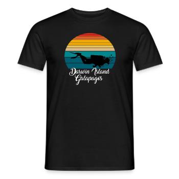 Darwin Island Galapagos Plongée - T-shirt homme - noir - Devant - AI Model Male 178 light (178cm)