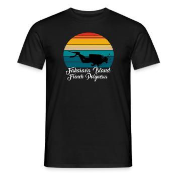 Fakarava Island French Polynesia Diving - Men's T-Shirt - black - Front - AI Model Male 178 light (178cm)