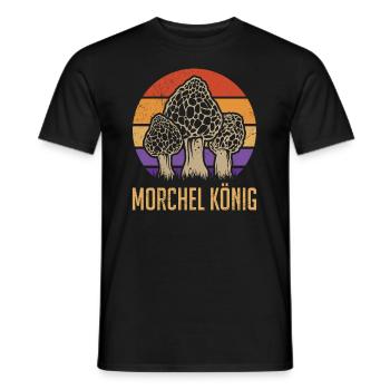 Morchel König Pilze sammel Pilzsammler - Männer T-Shirt - Schwarz - Vorne - AI Model Male 178 light (178cm)