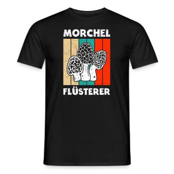Morchel Flüsterer Pilze Pilzsammler - Männer T-Shirt - Schwarz - Vorne - AI Model Male 178 light (178cm)