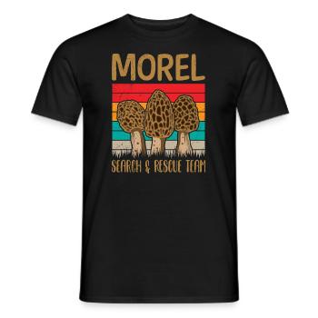 Équipe de recherche et de sauvetage Morel Mushroom Picker - T-shirt homme - noir - Devant - AI Model Male 178 light (178cm)