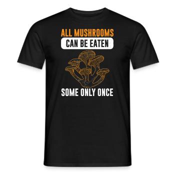 Tous les champignons mangent des cueilleurs de champignons Cueilleurs de champignons - T-shirt homme - noir - Devant - AI Model Male 178 light (178cm)
