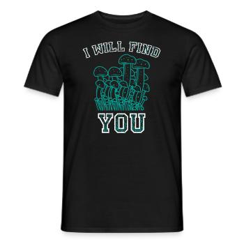 Je vais vous trouver cueilleur de champignons cueilleur de champignons - T-shirt homme - noir - Devant - AI Model Male 178 light (178cm)