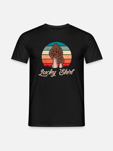 Morel Collector Luckyshirt Cueilleur de champignons - T-shirt homme - noir