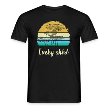 Lucky Shirt Cueilleur de champignons Cueillette de champignons Shrooming - T-shirt homme - noir - Devant - AI Model Male 178 light (178cm)