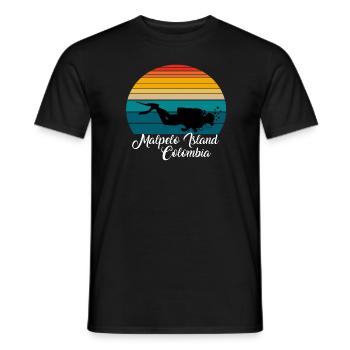 Malpelo Island Colombie Plongée - T-shirt homme - noir - Devant - AI Model Male 178 light (178cm)