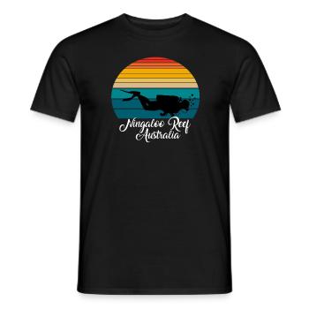 Ningaloo Reef Australia Diving - Männer T-Shirt - Schwarz - Vorne - AI Model Male 178 light (178cm)