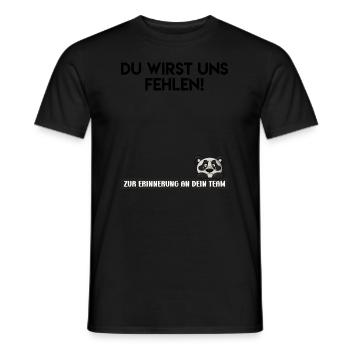 Du wirst uns fehlen letzter Arbeitstag Jobwechsel - Männer T-Shirt - Schwarz - Vorne - AI Model Male 178 light (178cm)
