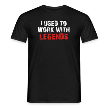 J’avais l’habitude de travailler avec des légendes - T-shirt homme - noir - Devant - AI Model Male 178 light (178cm)