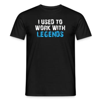 J’avais l’habitude de travailler avec des légendes - T-shirt homme - noir - Devant - AI Model Male 178 light (178cm)