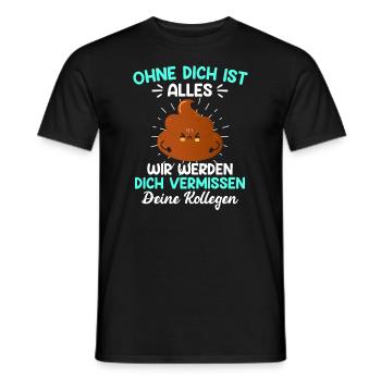 Abschied Kollege Jobwechsel Arbeitswechsel - Männer T-Shirt - Schwarz - Vorne - AI Model Male 178 light (178cm)