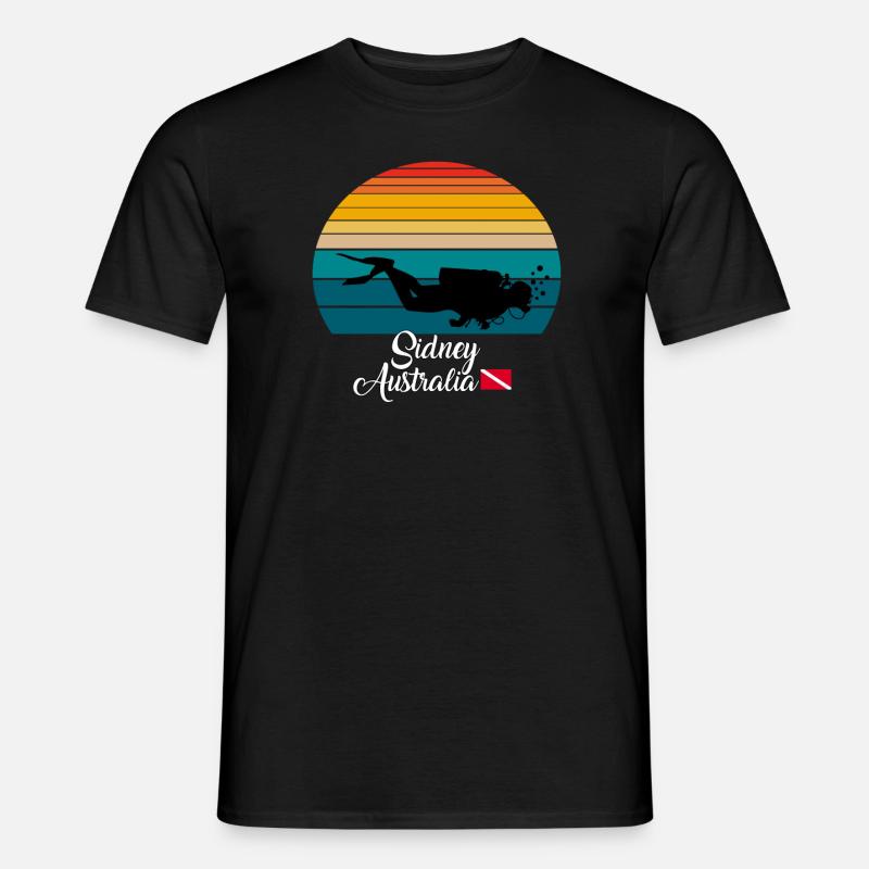 Sidney Australia Diving - Männer T-Shirt - Schwarz