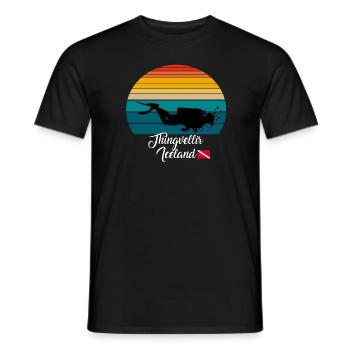 Thingvellir Iceland Diving - Männer T-Shirt - Schwarz - Vorne - AI Model Male 178 light (178cm)