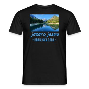 Jezero Jasna See Kranjska Gora Slowenien - Männer T-Shirt - Schwarz - Vorne - AI Model Male 178 light (178cm)