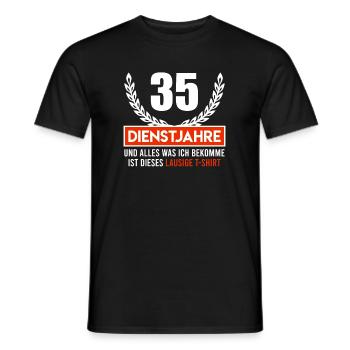 35 Jahre Dienstjubiläum 35 Dienstjahre - Männer T-Shirt - Schwarz - Vorne - AI Model Male 178 light (178cm)