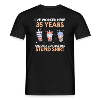 35 Jahre Dienstjubiläum 35 Dienstjahre - Männer T-Shirt - Schwarz - Vorne - AI Model Male 178 light (178cm)