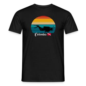 Colombia Scuba Diving Gift - Männer T-Shirt - Schwarz - Vorne - AI Model Male 178 light (178cm)