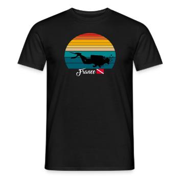 France Scuba Diving Gift - Männer T-Shirt - Schwarz - Vorne - AI Model Male 178 light (178cm)