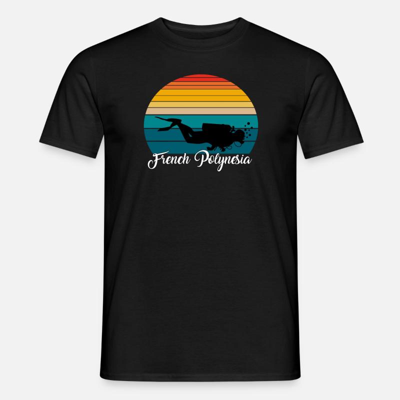 French Polynesia Scuba Diving Gift - Männer T-Shirt - Schwarz