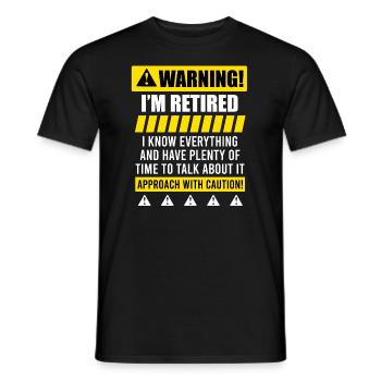 Avertissement de retraite Pension drôle de retraité - T-shirt homme - noir - Devant - AI Model Male 178 light (178cm)