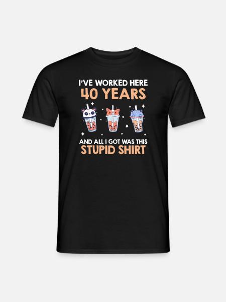40 Dienstjahre Firmenjubiläum 40 Jahre - Mænd T-shirt - sort