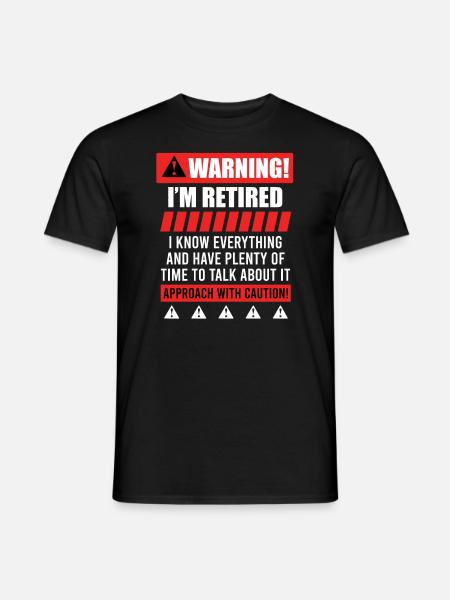 Renteneintritt Warnung Rente lustiges Rentner - T-shirt herr - svart