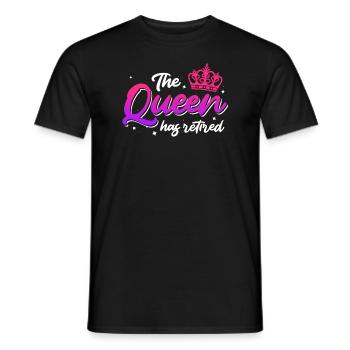 Die Königin geht in Rente Rentnerin - Männer T-Shirt - Schwarz - Vorne - AI Model Male 178 light (178cm)