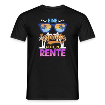 Renteneintritt eine Legende geht in Rente - Männer T-Shirt - Schwarz - Vorne - AI Model Male 178 light (178cm)