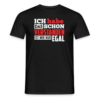 Ich habe das schon verstanden ist mir nur egal - Männer T-Shirt - Schwarz - Vorne - AI Model Male 178 light (178cm)
