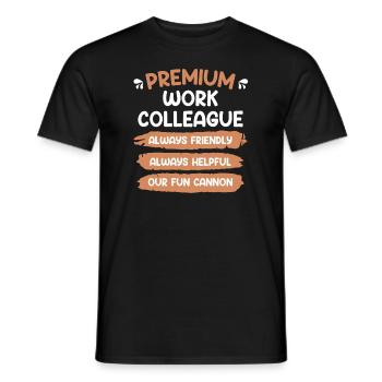 Premium colleague best colleague - Men's T-Shirt - black - Front - AI Model Male 178 light (178cm)