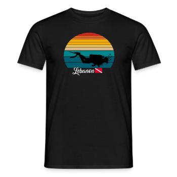 Lebanon Scuba Diving Gift - Männer T-Shirt - Schwarz - Vorne - AI Model Male 178 light (178cm)