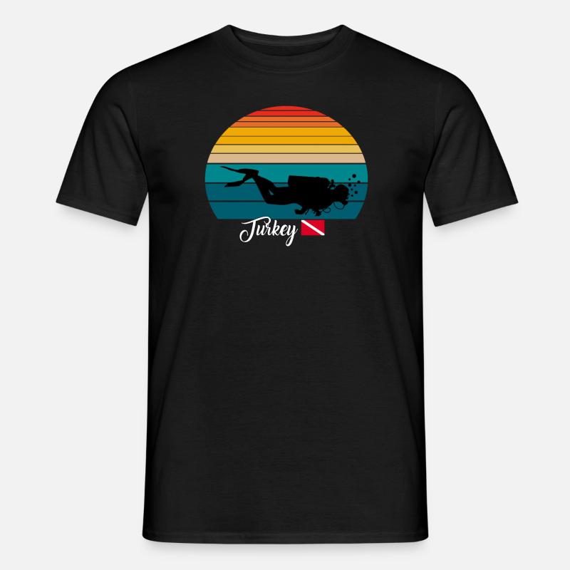 Turkey Scuba Diving Gift - Männer T-Shirt - Schwarz