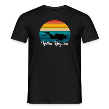 United Kingdom Scuba Diving Gift - Männer T-Shirt - Schwarz - Vorne - AI Model Male 178 light (178cm)