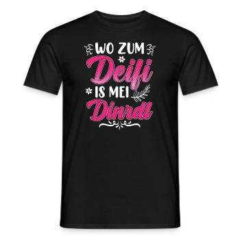 Zefix wo zum Deifi is mein Dirndl Volksfest Bier - Männer T-Shirt - Schwarz - Vorne - AI Model Male 178 light (178cm)