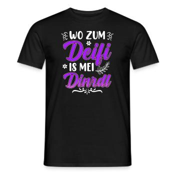 Zefix wo zum Deifi is mein Dirndl Volksfest Bier - Männer T-Shirt - Schwarz - Vorne - AI Model Male 178 light (178cm)