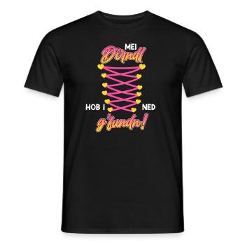 Mein Dirndl hab ich nicht gefunden Dirndl Ersatz - Männer T-Shirt - Schwarz - Vorne - AI Model Male 178 light (178cm)