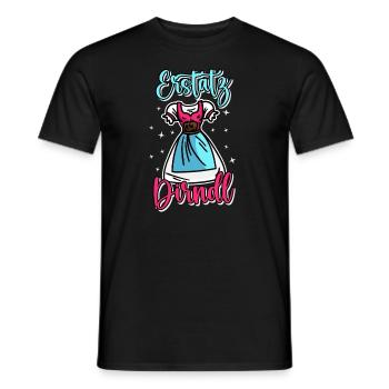 Trachtenshirt Ersatz Dirndl - Männer T-Shirt - Schwarz - Vorne - AI Model Male 178 light (178cm)