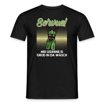 Mei Lederne is grod on da Wäsch Bayern Bier - Männer T-Shirt - Schwarz - Vorne - AI Model Male 178 light (178cm)