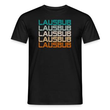 Vintage Lausbube Trachtenshirt Lausbub - Männer T-Shirt - Schwarz - Vorne - AI Model Male 178 light (178cm)