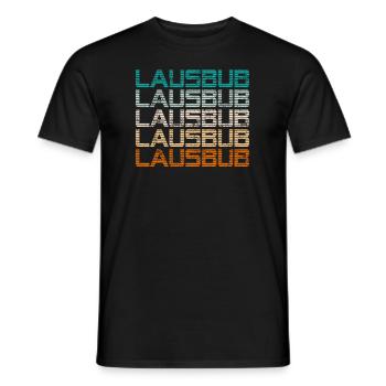 Vintage Lausbube Trachtenshirt Lausbub - Männer T-Shirt - Schwarz - Vorne - AI Model Male 178 light (178cm)