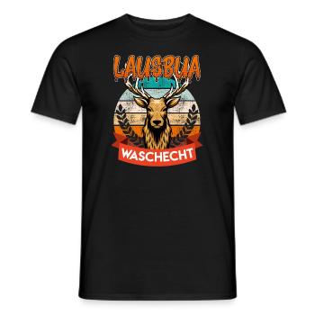 Waschechter Lausbub Bayer Trachtenshirt - Männer T-Shirt - Schwarz - Vorne - AI Model Male 178 light (178cm)